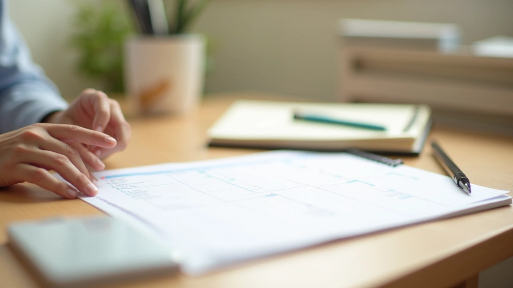 Professional setting showing organized family calendar, planner, and coordination tools on desk